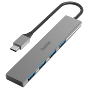 Adaptor Hub Hama 200101 Silver USB Type-C