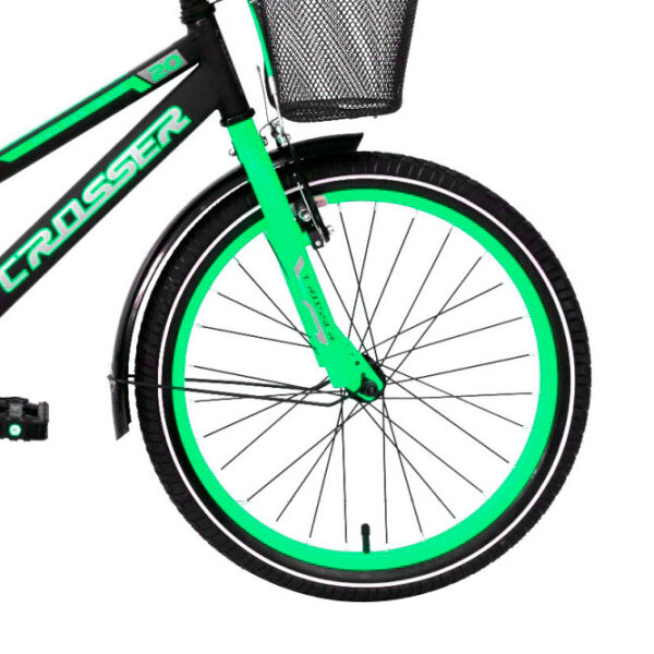 Bicicletă Crosser C13 20" Turquoise Black Oțel / Pentru copii photo 2