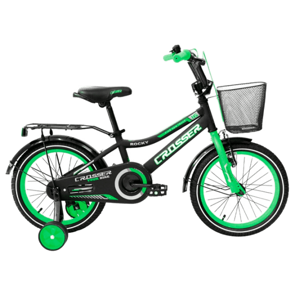 Bicicletă Crosser C13 16" Green Black Oțel / Pentru copii photo 1