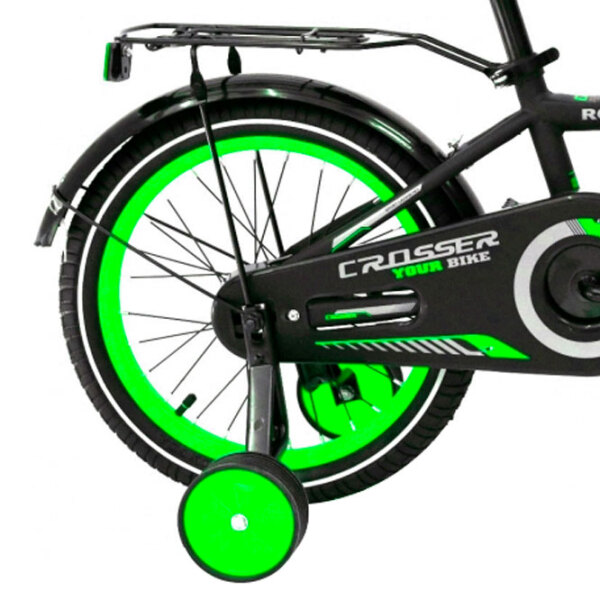 Bicicletă Crosser C13 16" Green Black Oțel / Pentru copii photo 2