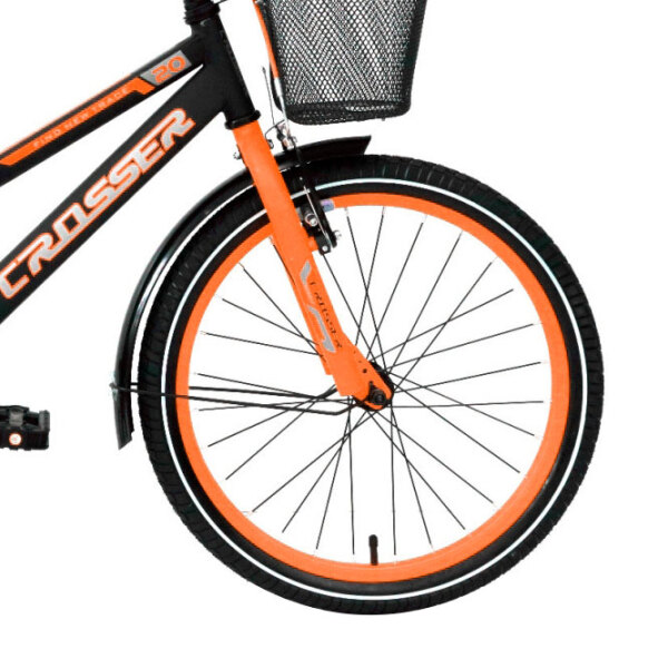 Bicicletă Crosser C13 20" Orange Black Oțel / Pentru copii photo 2