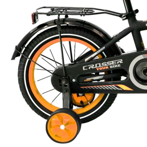 Велосипед Crosser C13 14" Оранжевый Черный Сталь / Детский photo 1