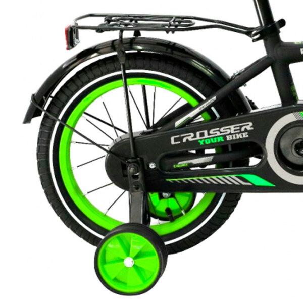 Bicicletă Crosser C13 14" Green Black Oțel / Pentru copii photo 3