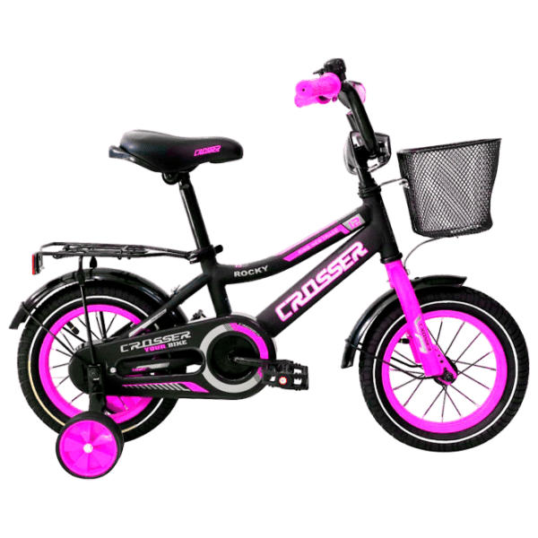 Bicicletă Crosser C13 12" Pink Oțel / Pentru copii photo 1