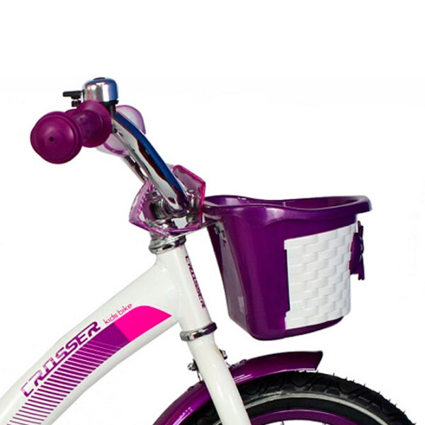 Bicicletă Crosser C3 12" Violet White Oțel / Pentru copii photo 4