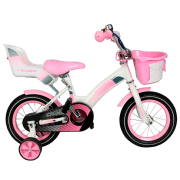 Bicicletă Crosser C3 12" Pink White Oțel / Pentru copii