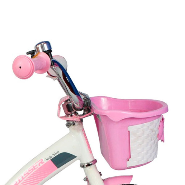 Bicicletă Crosser C3 14" Pink White Oțel / Pentru copii photo 4