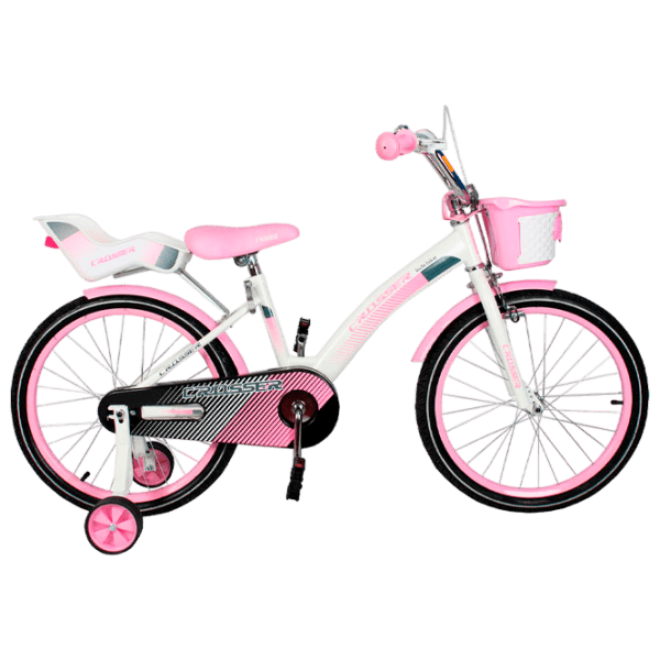 Bicicletă Crosser C3 20" Pink White Oțel / Pentru copii photo 1