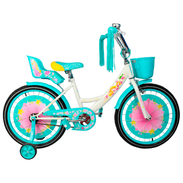 Bicicletă Crosser Girl-S 16" Turquoise White Oțel / Pentru copii photo 1