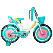 Bicicletă Crosser Girl-S 16" Turquoise White Oțel / Pentru copii