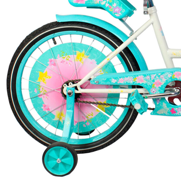 Bicicletă Crosser Girl-S 16" Turquoise White Oțel / Pentru copii photo 2