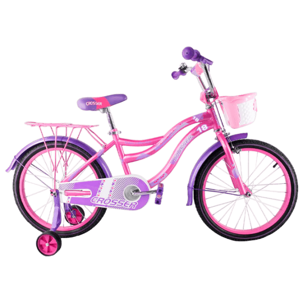 Bicicletă Crosser Kiddy 18" Pink White Oțel / Pentru copii photo 1