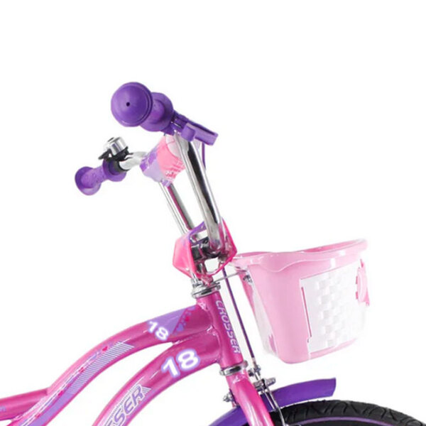 Bicicletă Crosser Kiddy 18" Pink White Oțel / Pentru copii photo 3