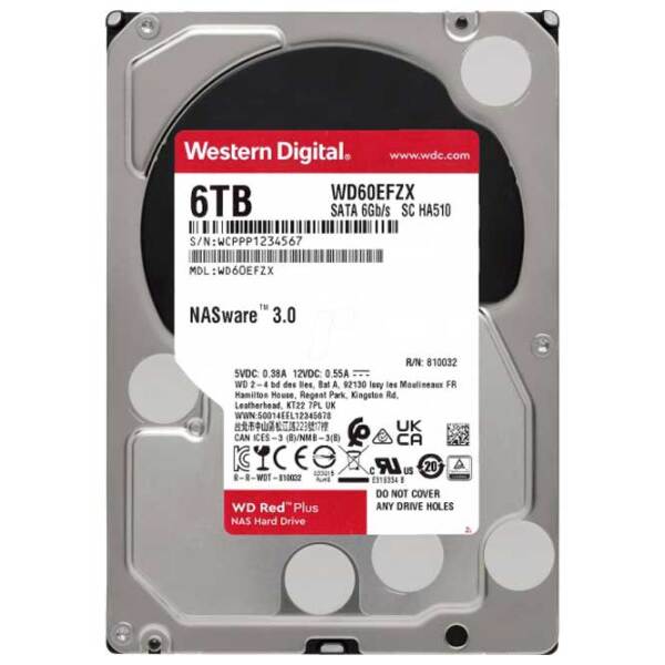HDD Western Digital Red Plus 3.5'' 6 TB  photo 3