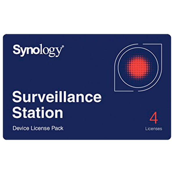 Пакет лицензий Synology Surveillance Station x 4 Карточка 4 Устройство, Карточка, Безлимитный photo 1