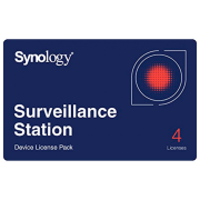 Пакет лицензий Synology Surveillance Station x 4 Карточка 4 Устройство, Карточка, Безлимитный