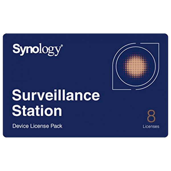 Пакет лицензий Synology Surveillance Station x 4 X86/X64 Карточка 8 Устройство, Карточка, Безлимитный photo 1
