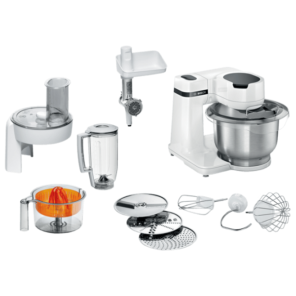 Mașină de bucătărie Bosch MUMS2EW40 White 700 W, Mecanic, Numărul de viteze: 4 photo 1