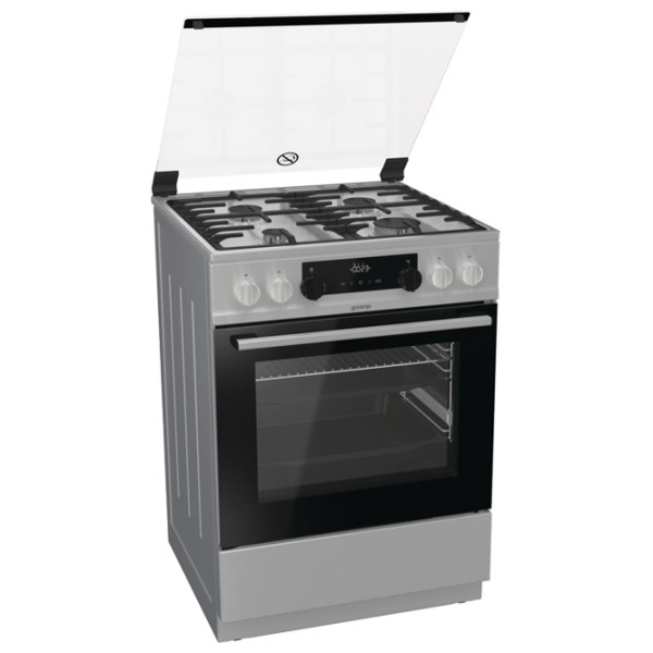 Aragaz Gorenje KS 6350 XF Inox Tipul plitei: Pe gaz, 71 l, Tipul cuptorului: Electric photo 2