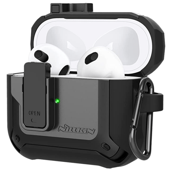 Husă pentru căști Apple AirPods 3 (Bounce Case) Black Nillkin, PC/ TPU photo 4
