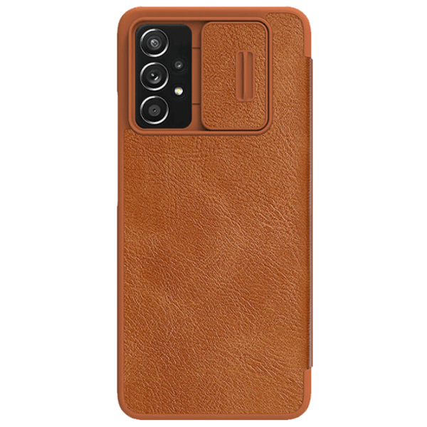 Чехол для смартфона Samsung Galaxy A73 (QIN Pro) Коричневый Nillkin, Кожа, Flip Cover photo 2