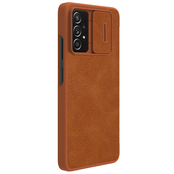 Чехол для смартфона Samsung Galaxy A73 (QIN Pro) Коричневый Nillkin, Кожа, Flip Cover photo 3