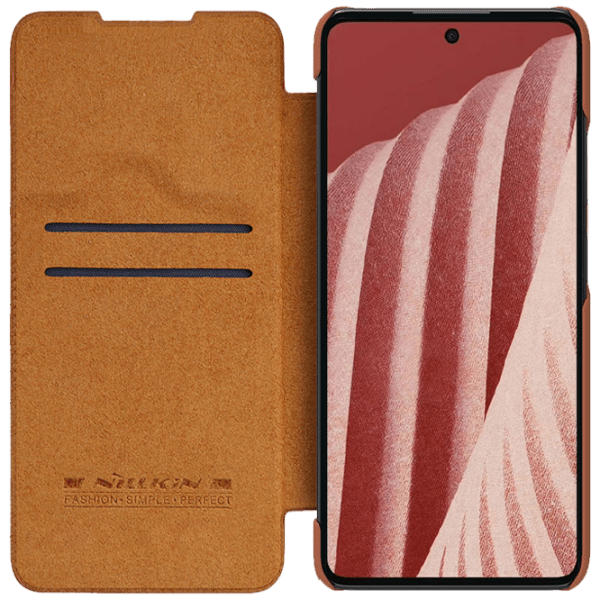 Чехол для смартфона Samsung Galaxy A73 (QIN Pro) Коричневый Nillkin, Кожа, Flip Cover photo 5