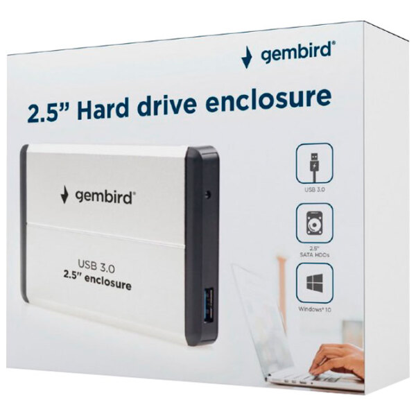 Carcasă externă pentru HDD Gembird EE2 -U3S-2-S Silver USB 3.0 photo 5