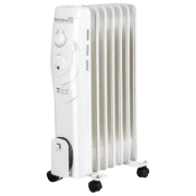Calorifer electric cu ulei HAUSBERG HB-8900 W White 15 m&sup2;, 1500 W, 7 secțiuni