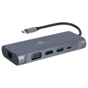 Adapter Cablexpert A-CM-COMBO7-01 Gray USB Type-C