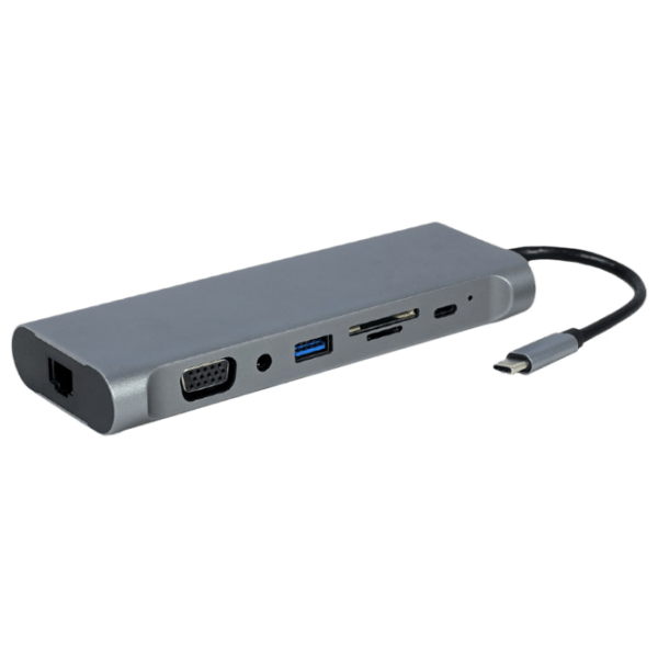 Adapter Cablexpert A-CM-COMBO8-01 Gray USB Type-C photo 2