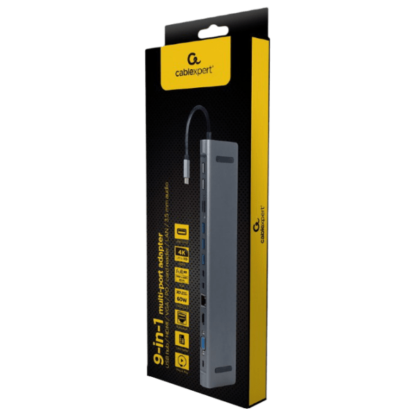 Adapter Cablexpert A-CM-COMBO9-01 Gray USB Type-C photo 4