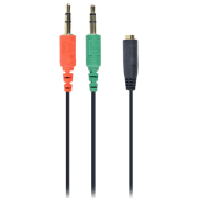 Аудио кабель Cablexpert CCA-418 3.5 mm/ 3.5 mm Черный 