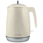 Ceainic electric Gorenje K15RL Beige 2200 W, 1.7 l, Material interior: Inox