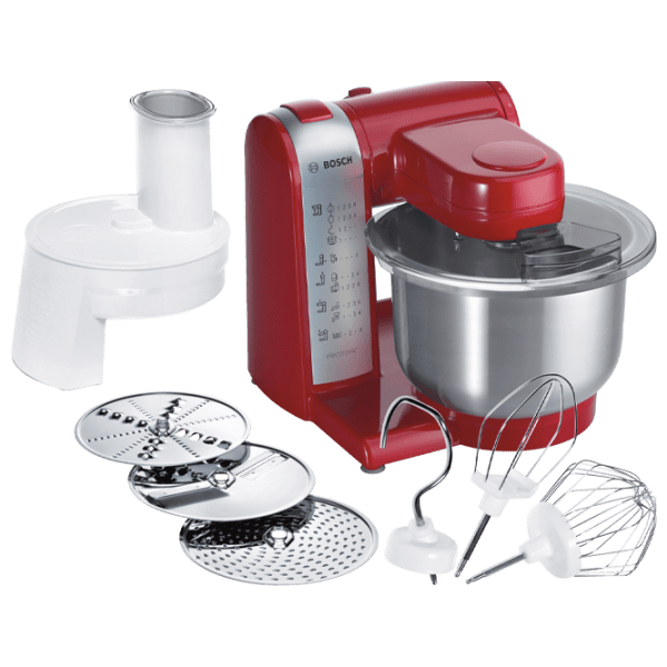 Mașină de bucătărie Bosch MUM48R1 Red 600 W, Mecanic, Numărul de viteze: 4 photo 1