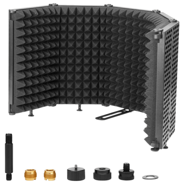Scut Izolare Fonică pentru Microfon Boya BY-RF5P Black  photo 1