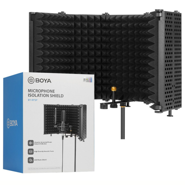 Scut Izolare Fonică pentru Microfon Boya BY-RF5P Black  photo 2