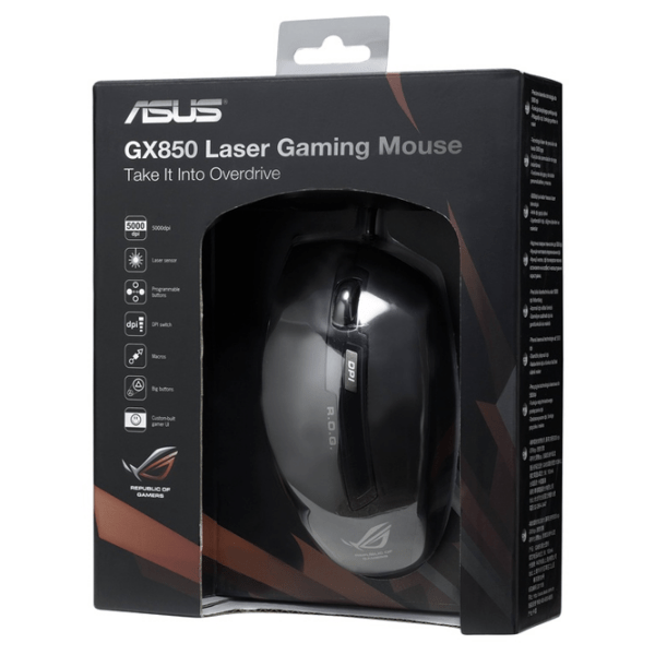 Mouse Asus GX850 Black Cu fir / 5000 dpi photo 5