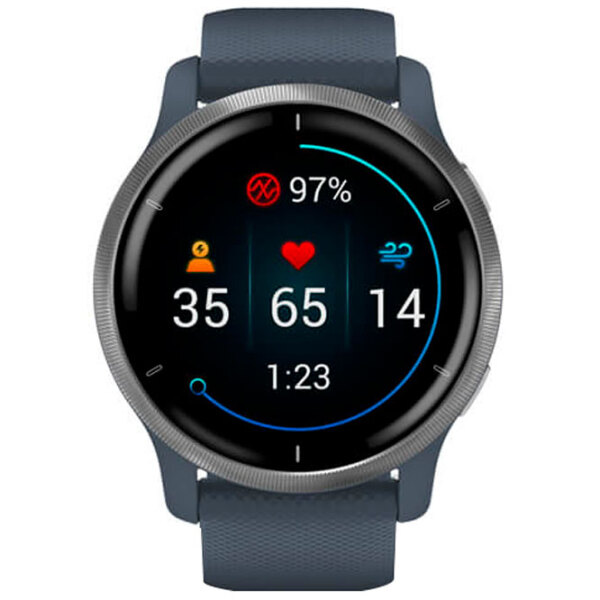 Ceas inteligent Garmin Venu 2 Blue 1.3" | 45 mm | Oțel inoxidabil/Silicon
| 010-02430-10 photo 2