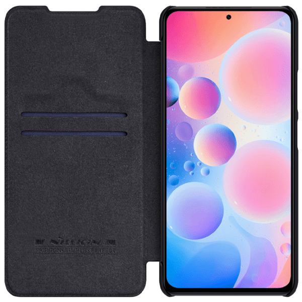 Husă pentru smartphone Xiaomi Redmi Note 11 Pro (QIN Pro) Black Nillkin, Piele, Flip Cover photo 2
