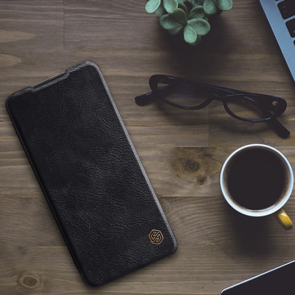 Husă pentru smartphone Xiaomi Redmi Note 11 Pro (QIN Pro) Black Nillkin, Piele, Flip Cover photo 3