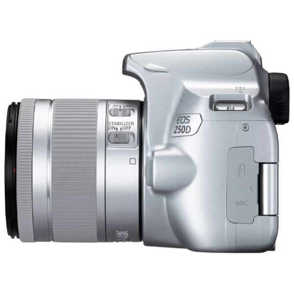 Cameră foto Canon EOS 250D + EF-S 18-55mm F4-5.6 IS STM Kit Silver CMOS, 24.1 MP, f/ 4 - f/ 5.6 photo 2