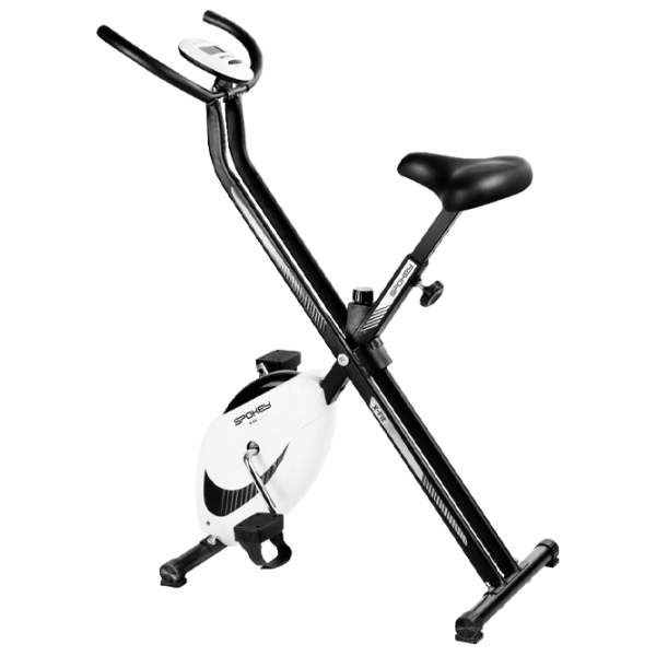 Bicicletă fitness Spokey Xfit White Vertical, 100 kg photo 1