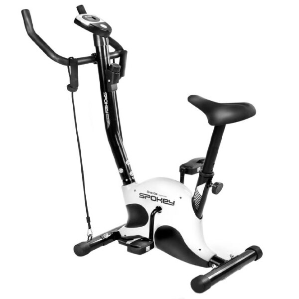 Bicicletă fitness Spokey Onego+ Black White Vertical, 100 kg photo 3
