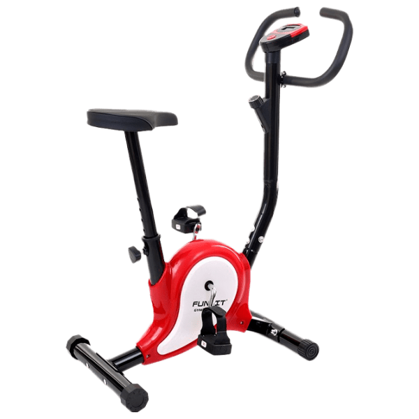 Bicicletă fitness FunFit F01 Black Red Vertical, 100 kg photo 1