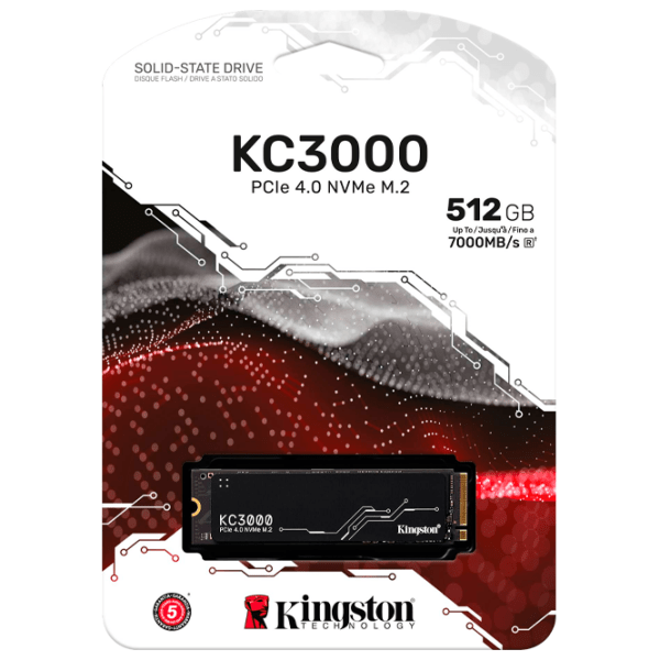 SSD Kingston KC3000 M.2 512 ГБ Скорость чтения: 7000 MБ/ с,
Скорость записи: 3900 МБ/ с photo 3