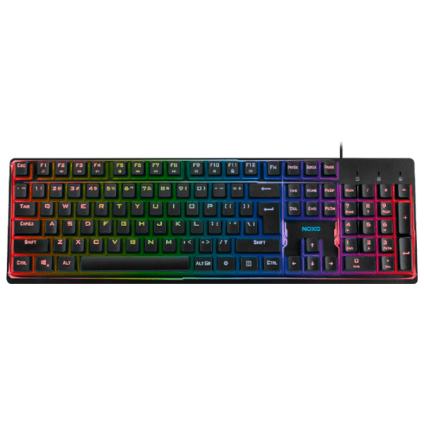 Tastatură NOXO Fusionlight Black Gaming, Cu fir photo 1