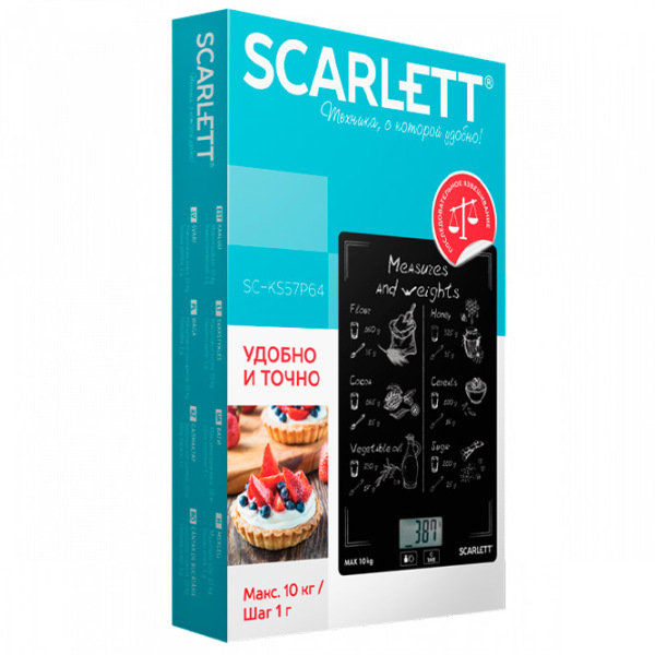 Кухонные весы Scarlett SC-KS57P64 Черный  photo 3