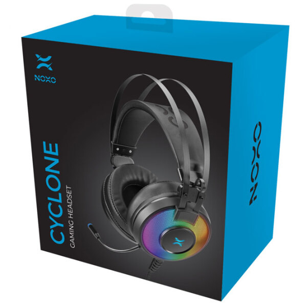 Căști NOXO Cyclone Black Cu fir/ Gaming/ Over the ear photo 6