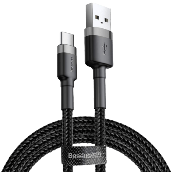 Cablu pentru telefon Baseus cafule USB Type-A/ USB Type-C Black  photo 1